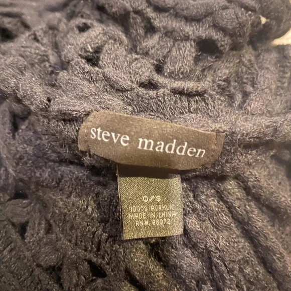 Steve Madden Womens Chunky Cold Weather Scarf Black - Picture 3 of 9